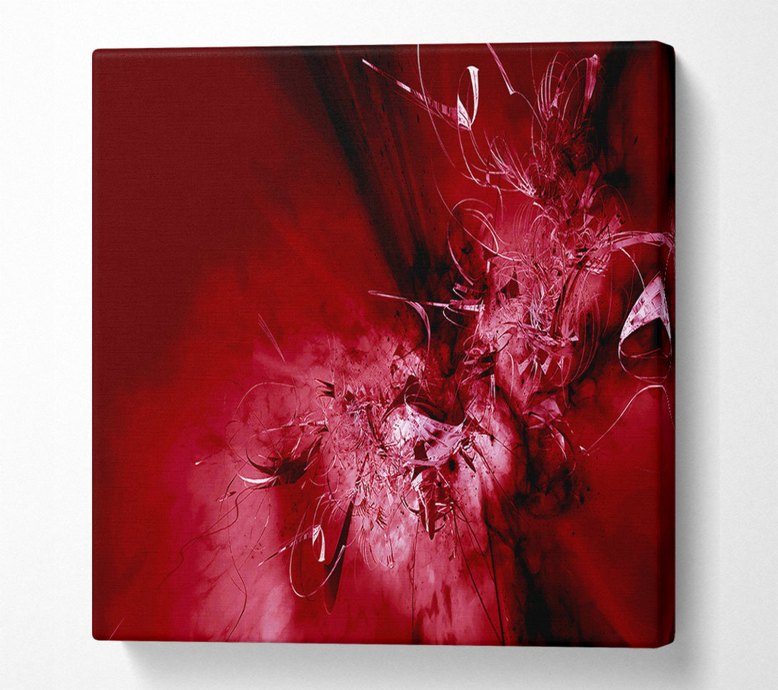  A Canvas Print of Red Broken Glass Canvas Wall Art