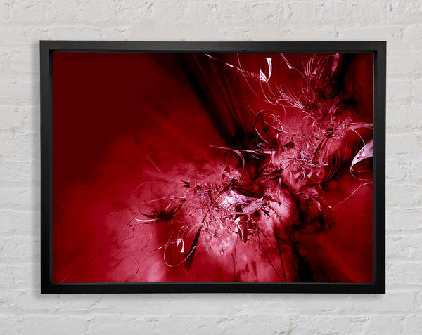 Red Broken Glass Framed Print