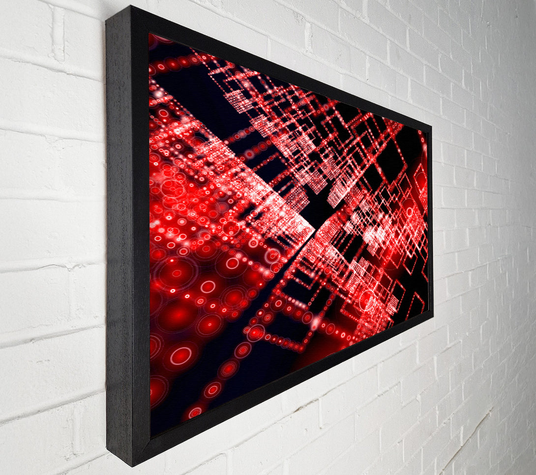  A Canvas Print of Red City Blocks Canvas Art