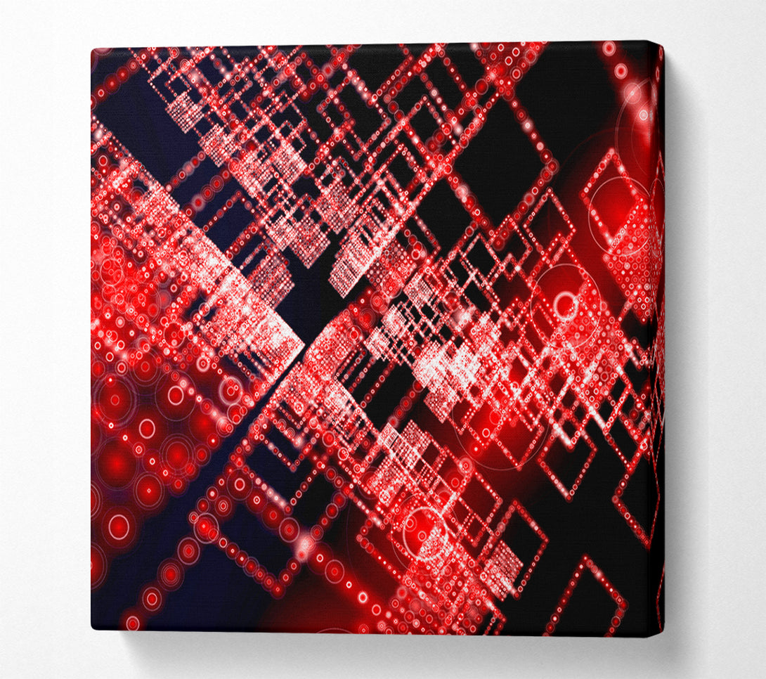  A Canvas Print of Red City Blocks Canvas Art