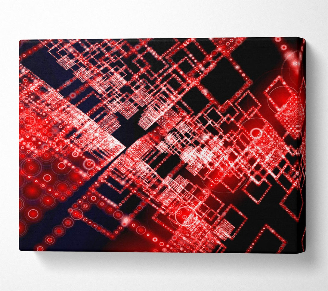  A Canvas Print of Red City Blocks Canvas Art
