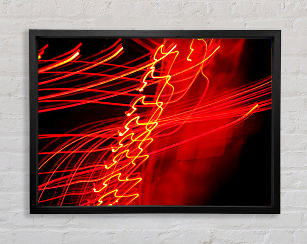 Red Distraction Framed Print