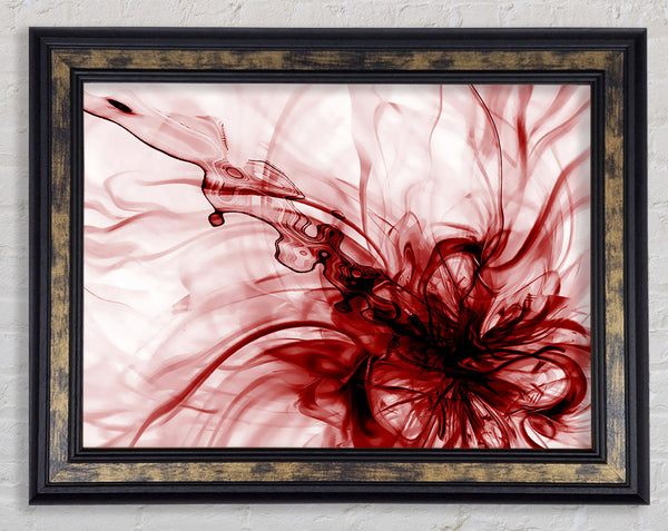 Red Explosion Framed Print