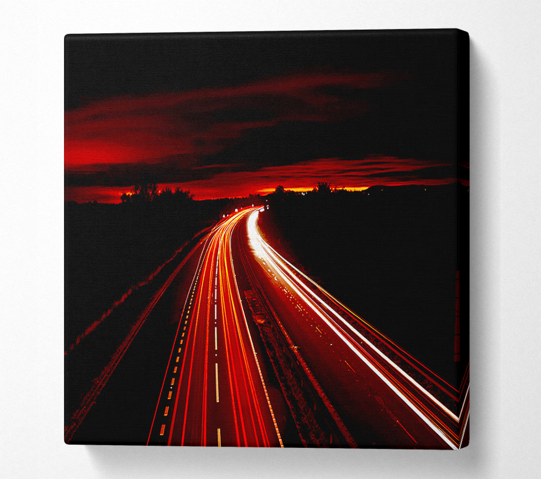  A Canvas Print of Red Fire Road Canvas Art