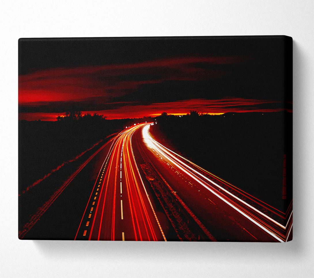  A Canvas Print of Red Fire Road Canvas Art