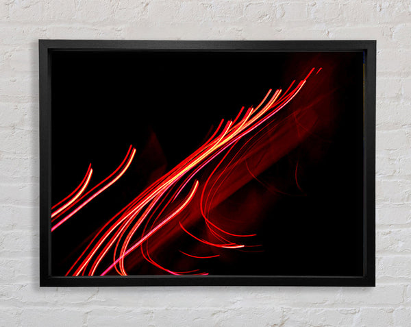 Red Flow Framed Print