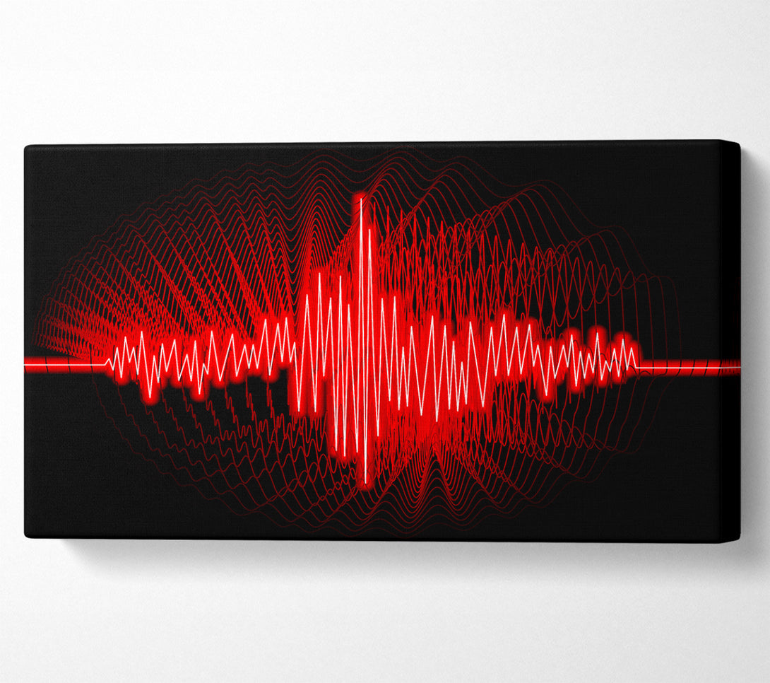  A Canvas Print of Red Frequency Canvas Wall Art
