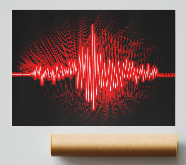 Red Frequency Giclee Print