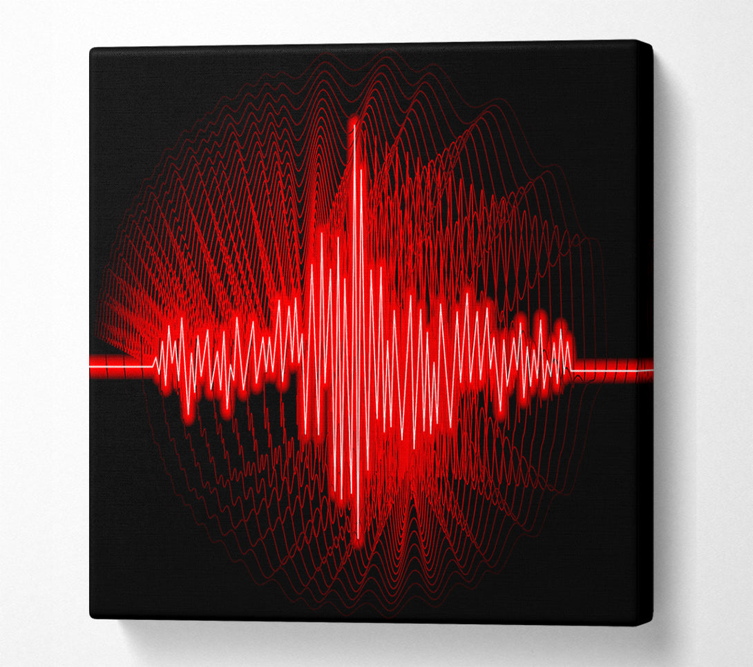  A Canvas Print of Red Frequency Canvas Wall Art