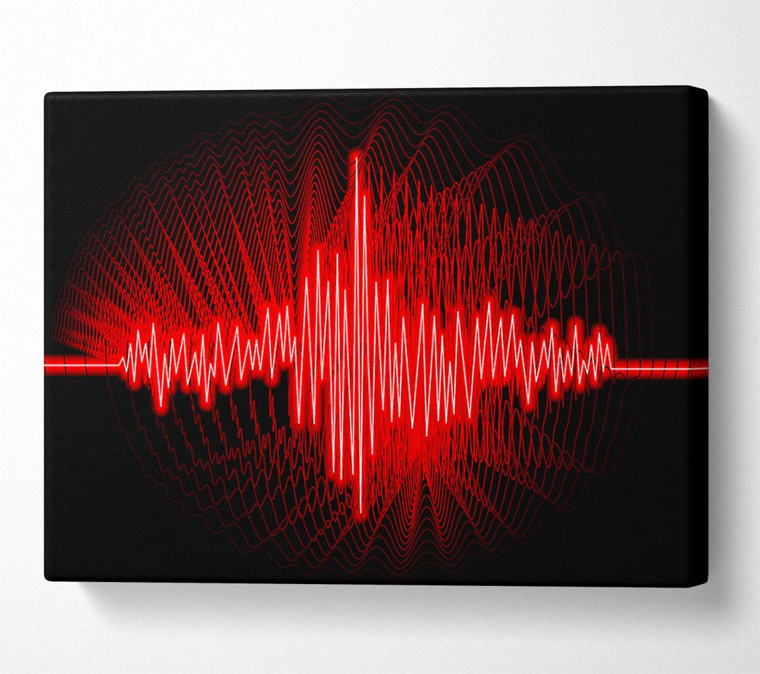  A Canvas Print of Red Frequency Canvas Wall Art