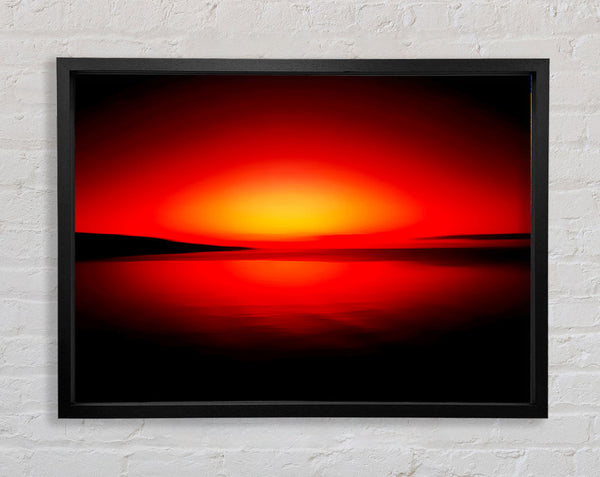 Red Horizon Framed Print