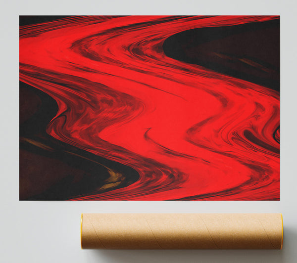 Red Lava River Poster