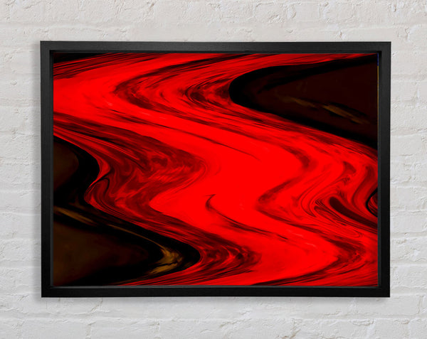 Red Lava River Framed Print