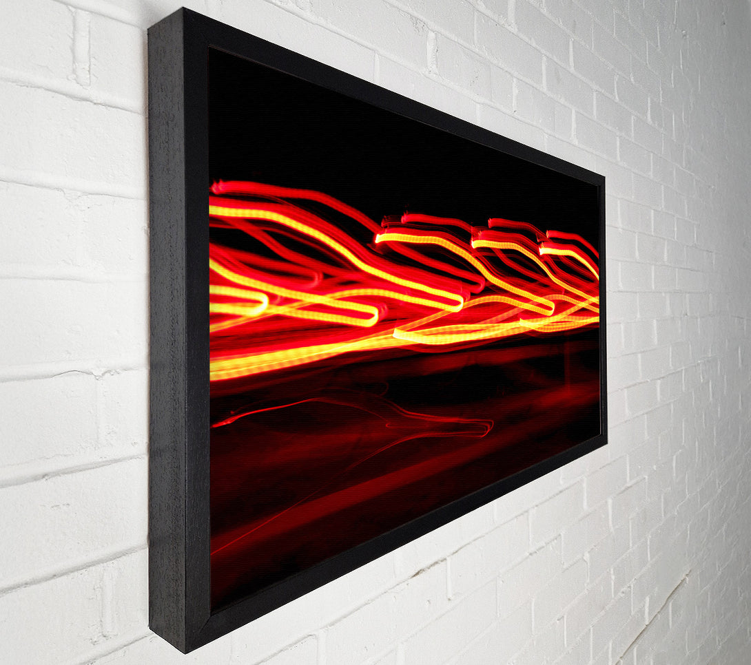  A Canvas Print of Red Light Beams Canvas Print