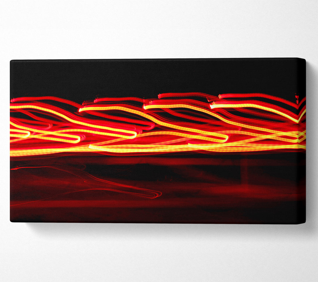  A Canvas Print of Red Light Beams Canvas Print