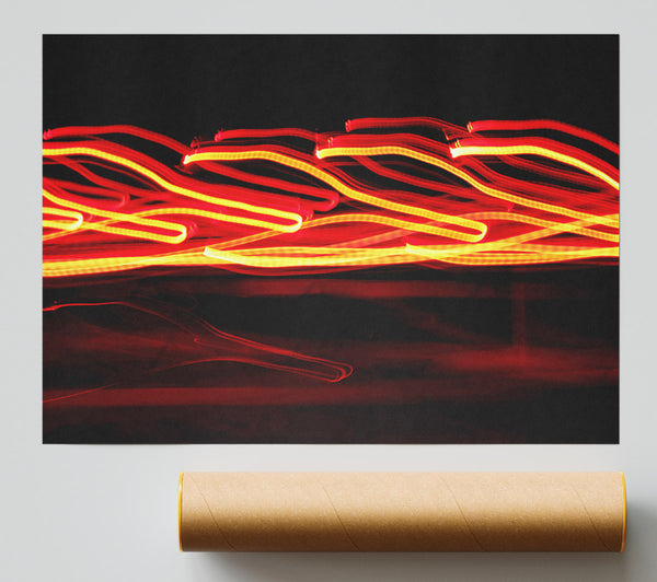 Red Light Beams Poster