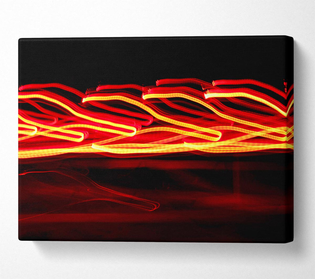  A Canvas Print of Red Light Beams Canvas Print