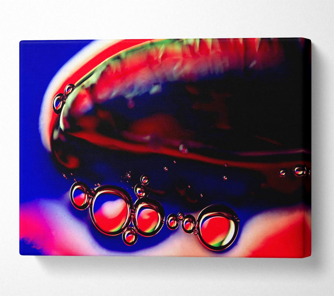  A Canvas Print of Red Liquid Drops Canvas Art