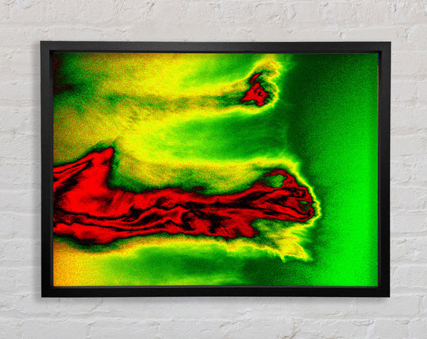 Red Liquid Lava Framed Print