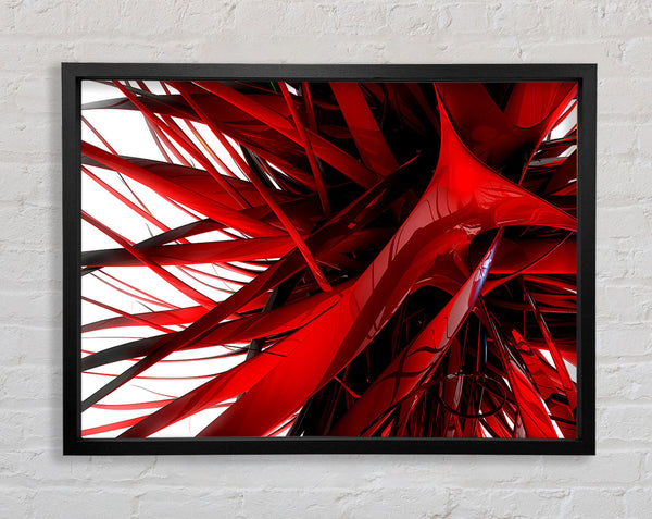Red Maze Framed Print