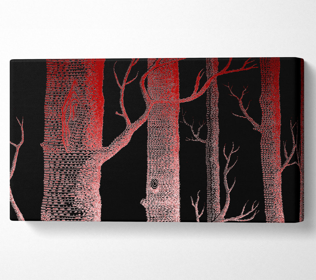 A Canvas Print of Red Night Trees Canvas Wall Art