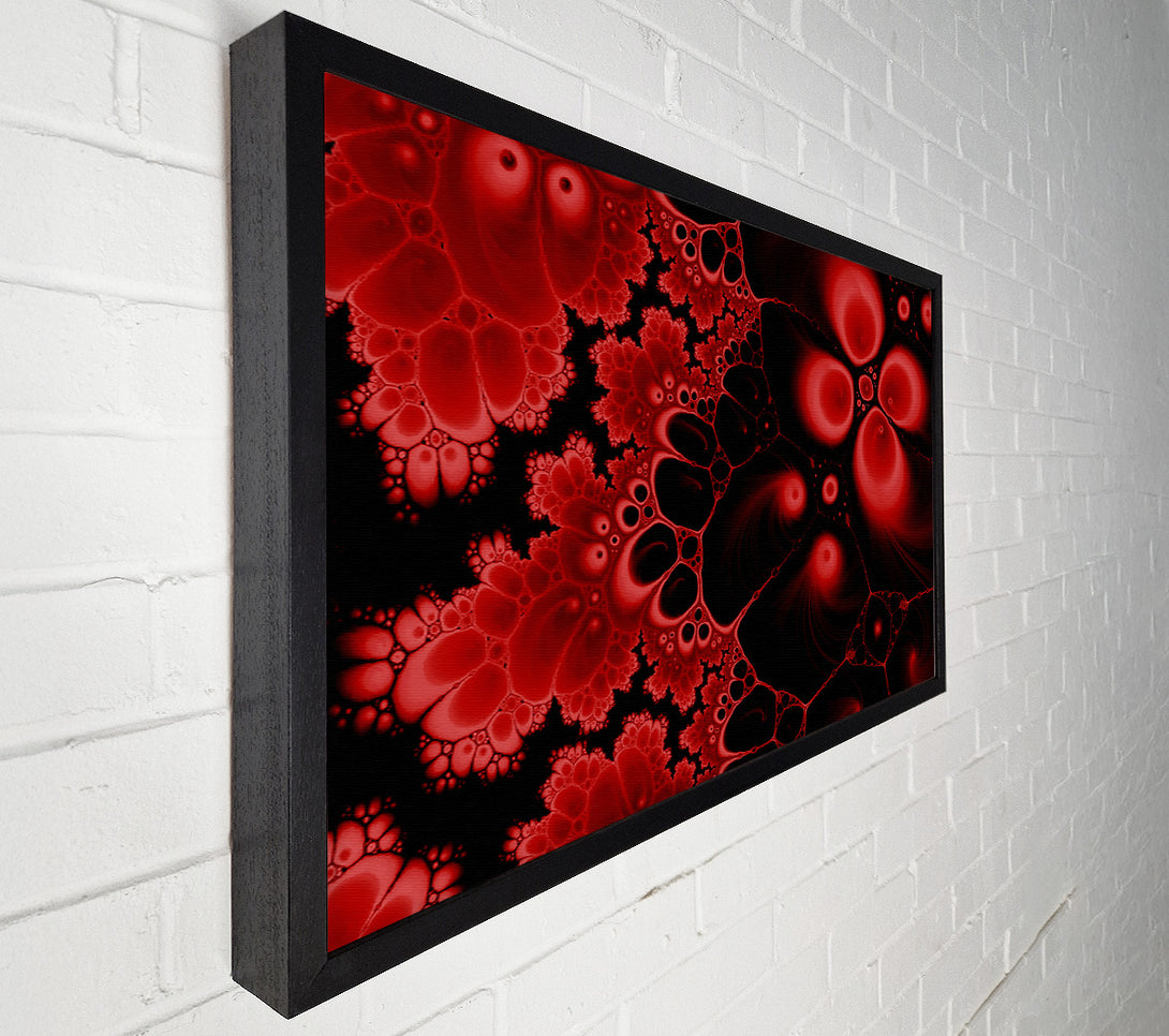  A Canvas Print of Red On Black Flourish Canvas Art