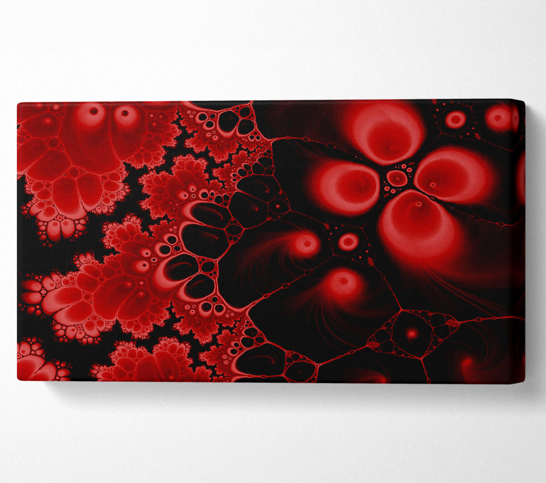  A Canvas Print of Red On Black Flourish Canvas Art