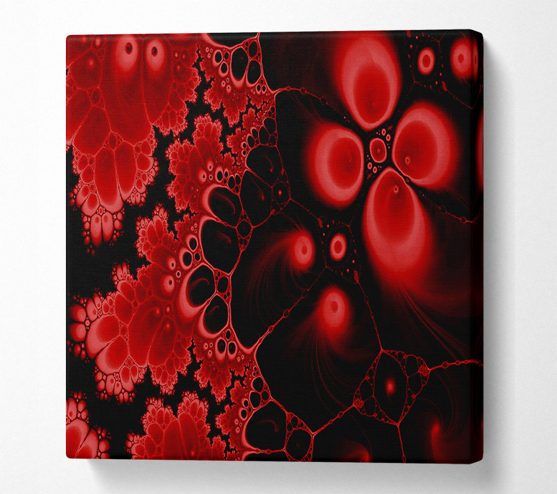  A Canvas Print of Red On Black Flourish Canvas Art