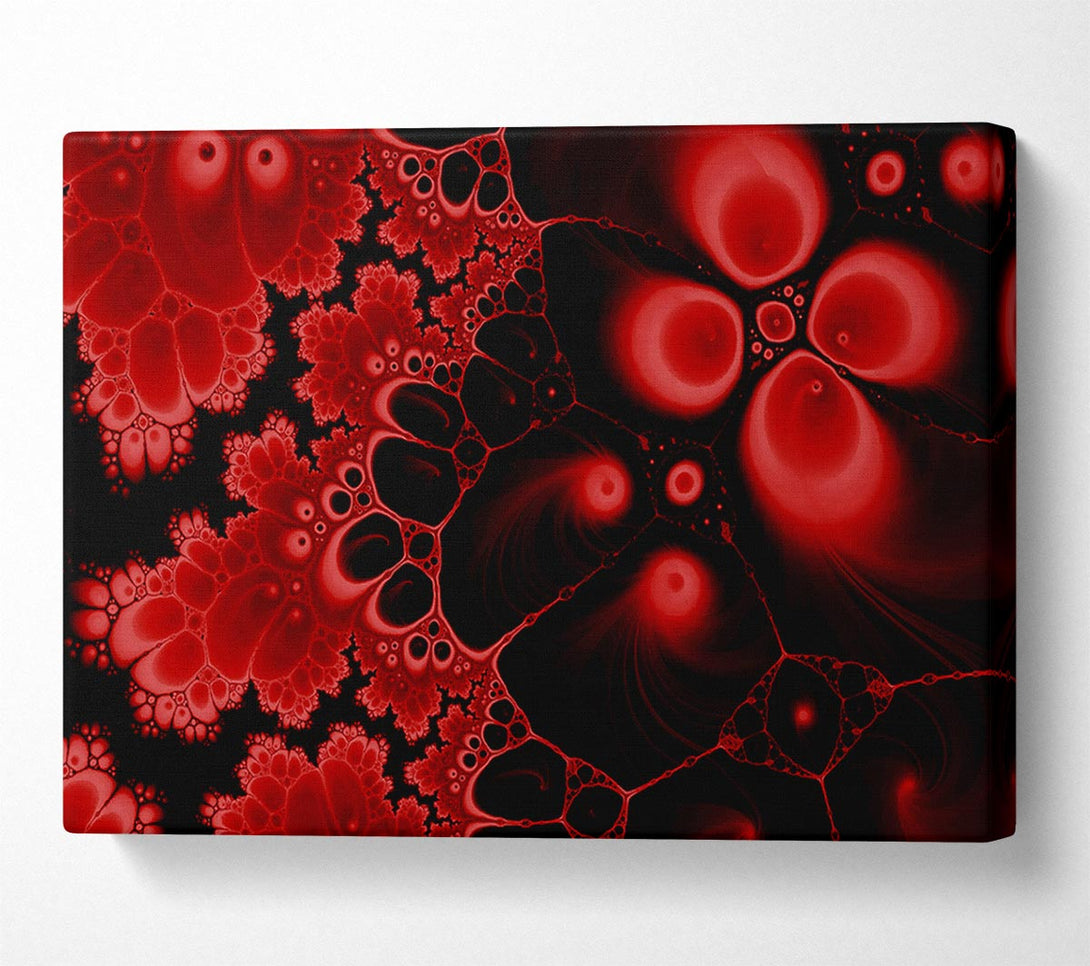  A Canvas Print of Red On Black Flourish Canvas Art