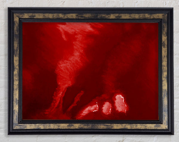 Red Shock Wave Framed Print