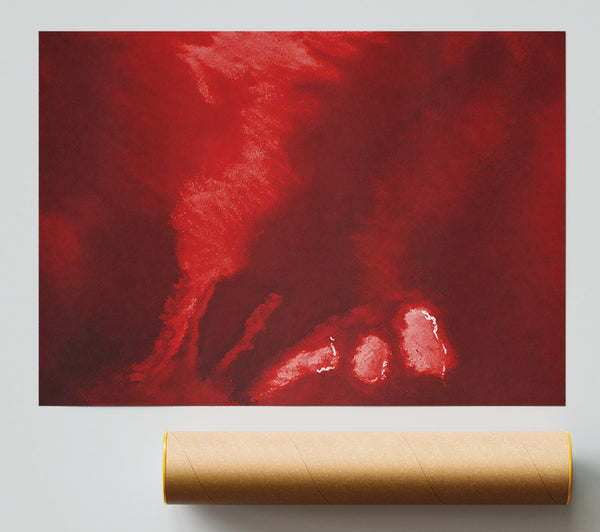 Red Shock Wave Print