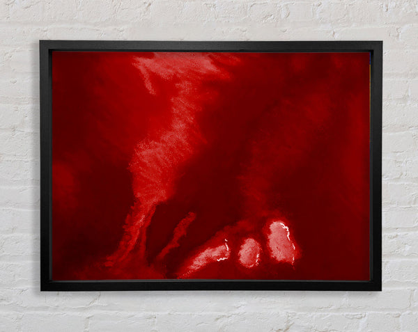 Red Shock Wave Framed Print