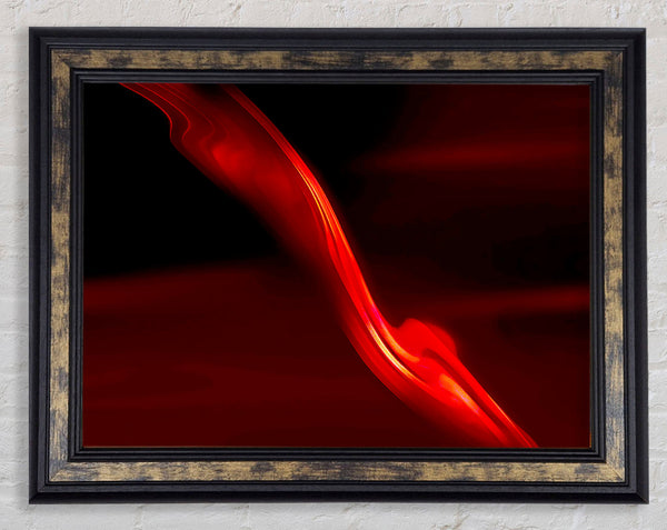 Red Silk Twist Framed Print