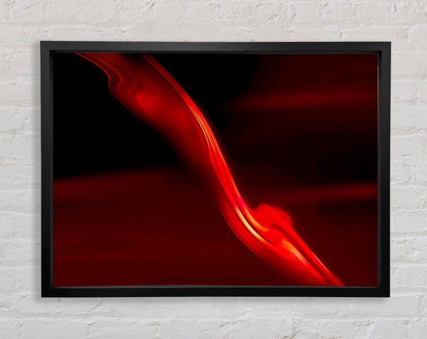 Red Silk Twist Framed Print