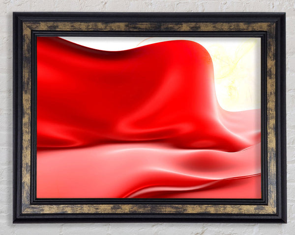 Red Silk Framed Print