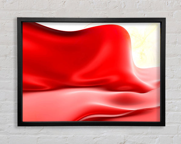 Red Silk Framed Print