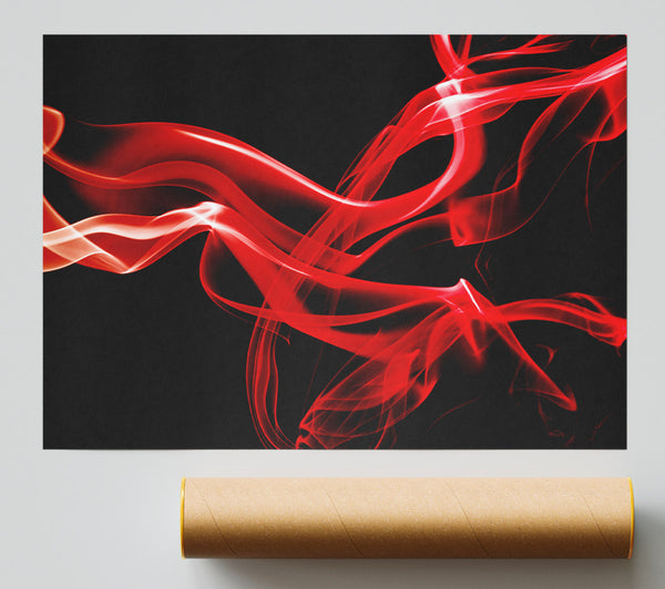 Red Smoke Patterns Giclee Print