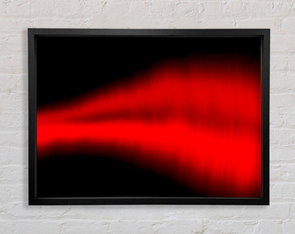 Red Sound Waves Framed Print