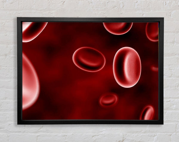 Red Spheres In Motion Framed Print