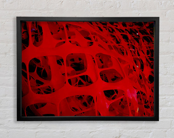 Red Squares Framed Print