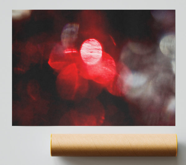 Red Through Grey Print