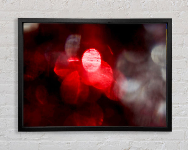 Red Through Grey Framed Print