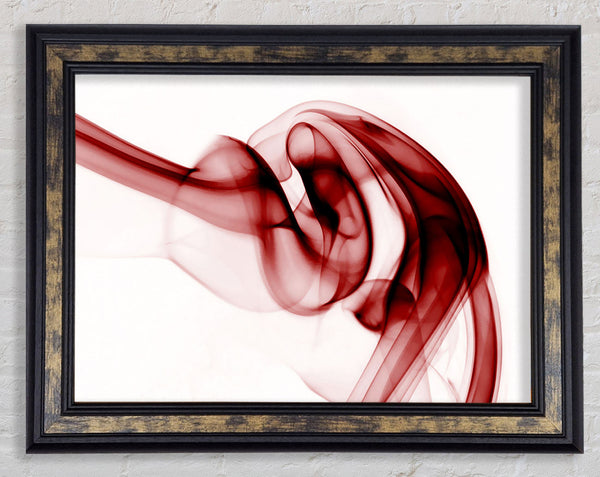 Red Twisted Silk Framed Print