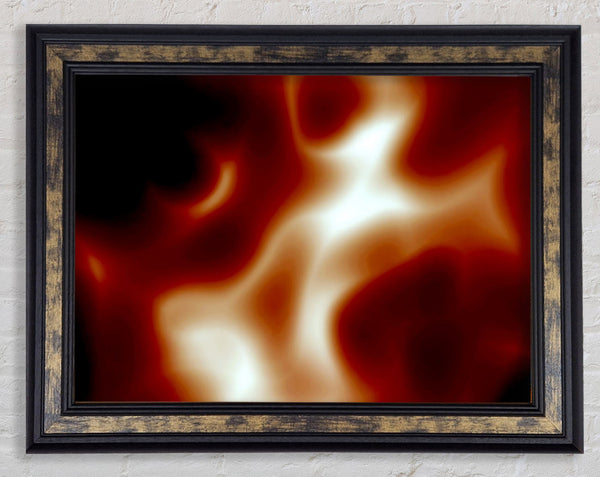 Red Whirl Framed Print