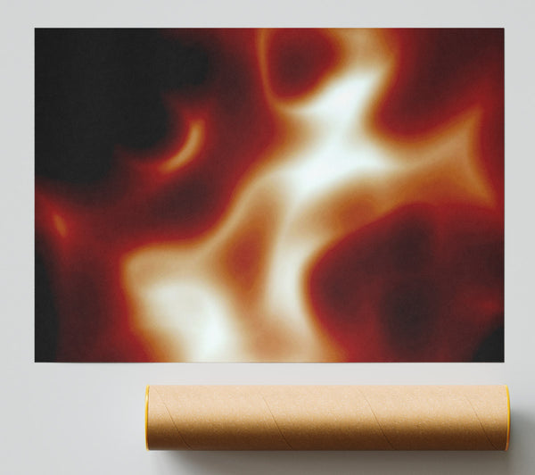 Red Whirl Print