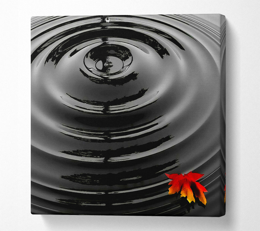  A Canvas Print of Rippled Autumn Leave Canvas Wall Art