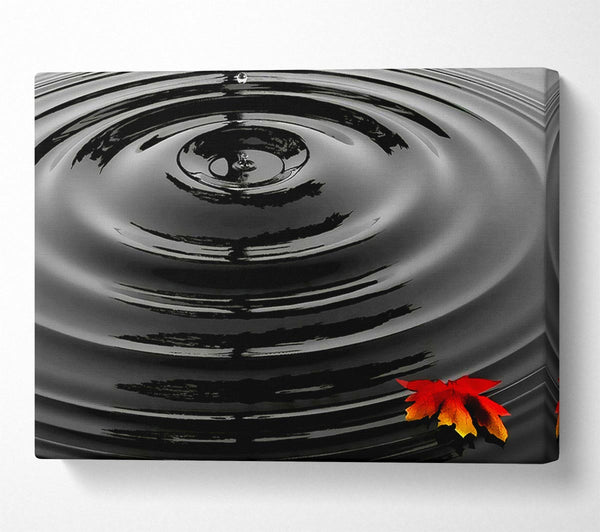  A Canvas Print of Rippled Autumn Leave Canvas Wall Art