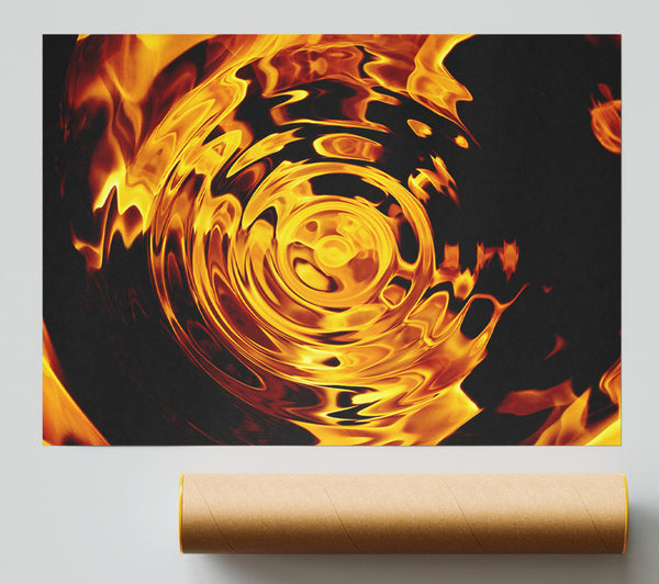 Rippled Flame Poster