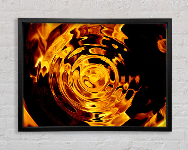Rippled Flame Framed Print