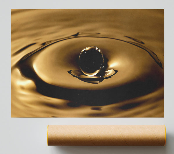 Sepia Water Drop Poster